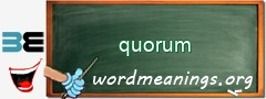 WordMeaning blackboard for quorum